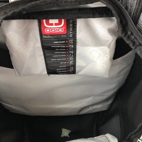 Ogio Metro Street Gray Backpack Book Bag Laptop Travel Tech Spec Company Logo - Picture 4 of 8